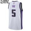 Dres Sacramento Kings De Aaron Fox Nike 2023-24 Association Edition Bijela Swingman - Dječji